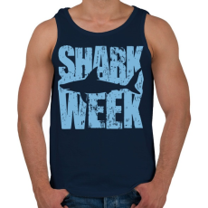 PRINTFASHION Shark Week - Férfi atléta - Sötétkék