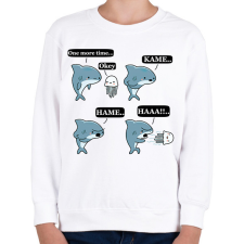 PRINTFASHION SharKAMEHAMEHAA..(B) - Gyerek pulóver - Fehér gyerek pulóver, kardigán