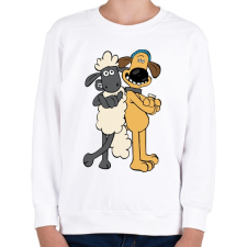 PRINTFASHION Shaun, a bárány - Gyerek pulóver - Fehér gyerek pulóver, kardigán