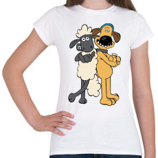 PRINTFASHION Shaun, a bárány - Női póló - Fehér