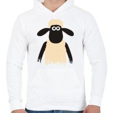 PRINTFASHION Shaun - Férfi kapucnis pulóver - Fehér férfi pulóver, kardigán