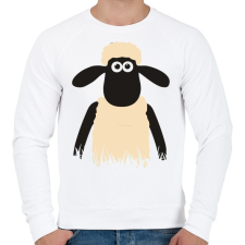 PRINTFASHION Shaun - Férfi pulóver - Fehér férfi pulóver, kardigán