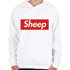 PRINTFASHION Sheep - Gyerek kapucnis pulóver - Fehér