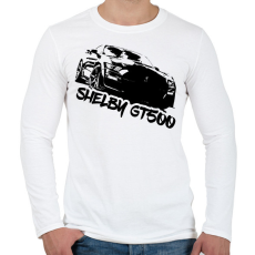 PRINTFASHION Shelby Gt 500 - Férfi hosszú ujjú póló - Fehér
