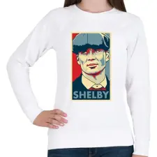 PRINTFASHION Shelby - Női pulóver - Fehér női pulóver, kardigán