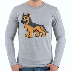 PRINTFASHION Shepherd - Férfi hosszú ujjú póló - Sport szürke