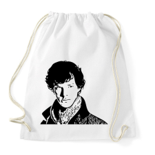 PRINTFASHION Sherlock Holmes - Sportzsák, Tornazsák - Fehér tornazsák