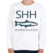 PRINTFASHION SHH horgászok - Gyerek pulóver - Fehér gyerek pulóver, kardigán