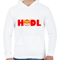 PRINTFASHION Shiba hodl - Férfi kapucnis pulóver - Fehér