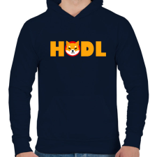 PRINTFASHION Shiba hodl - Férfi kapucnis pulóver - Sötétkék férfi pulóver, kardigán