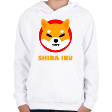 PRINTFASHION Shiba inu 01 - Gyerek kapucnis pulóver - Fehér gyerek pulóver, kardigán