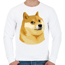 PRINTFASHION Shiba Inu kutyás mém - Férfi pulóver - Fehér férfi pulóver, kardigán