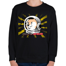 PRINTFASHION SHIBA TO THE MOON - Gyerek pulóver - Fekete