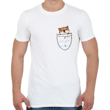 PRINTFASHION Shiba zsebminta - Férfi póló - Fehér férfi póló