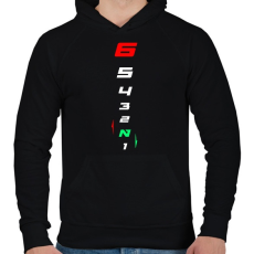 PRINTFASHION Shifter - Férfi kapucnis pulóver - Fekete