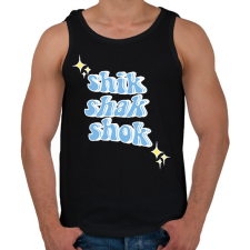 PRINTFASHION Shik Shak Shok - Férfi atléta - Fekete atléta, trikó