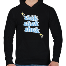 PRINTFASHION Shik Shak Shok - Férfi kapucnis pulóver - Fekete