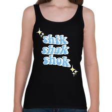 PRINTFASHION Shik Shak Shok - Női atléta - Fekete női trikó