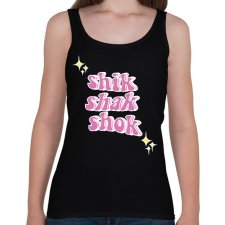 PRINTFASHION Shik Shak Shok - Női atléta - Fekete női trikó