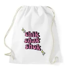 PRINTFASHION Shik Shak Shok - Sportzsák, Tornazsák - Fehér tornazsák