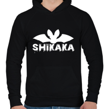 PRINTFASHION Shikaka - Férfi kapucnis pulóver - Fekete férfi pulóver, kardigán