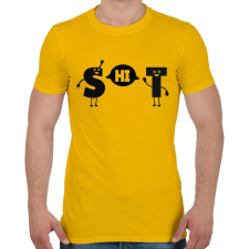 PRINTFASHION SHIT - Férfi póló - Sárga férfi póló