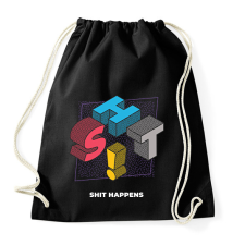 PRINTFASHION SHIT HAPPENS - Sportzsák, Tornazsák - Fekete tornazsák