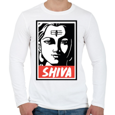 PRINTFASHION Shiva - Férfi hosszú ujjú póló - Fehér
