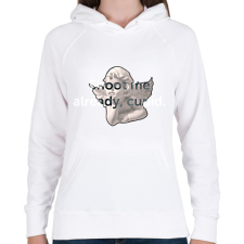 PRINTFASHION Shoot me already, Cupid. - Női kapucnis pulóver - Fehér női pulóver, kardigán