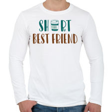 PRINTFASHION Short best friend - Férfi hosszú ujjú póló - Fehér férfi póló