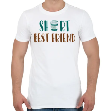 PRINTFASHION Short best friend - Férfi póló - Fehér férfi póló