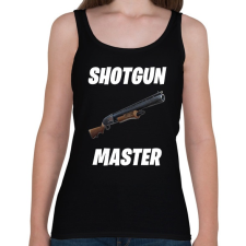 PRINTFASHION Shotgun Master - Fortnite (Fehér) - Női atléta - Fekete női trikó