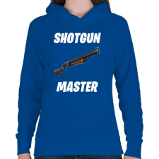 PRINTFASHION Shotgun Master - Fortnite (Fehér) - Női kapucnis pulóver - Királykék női pulóver, kardigán