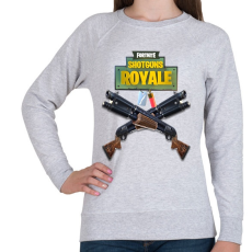PRINTFASHION Shotguns Fortnite  - Női pulóver - Sport szürke