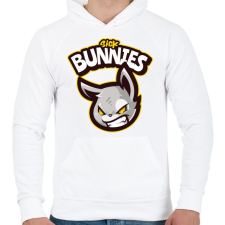 PRINTFASHION Sick Bunnies - Férfi kapucnis pulóver - Fehér férfi pulóver, kardigán