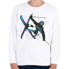 PRINTFASHION Síelés - Gyerek pulóver - Fehér gyerek pulóver, kardigán