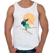 PRINTFASHION Síelő - Férfi atléta - Fehér atléta, trikó