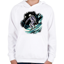 PRINTFASHION Síelő - Gyerek kapucnis pulóver - Fehér gyerek pulóver, kardigán