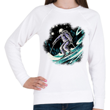 PRINTFASHION Síelő - Női pulóver - Fehér női pulóver, kardigán