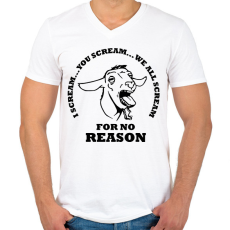 PRINTFASHION Sikító kecske - Férfi V-nyakú póló - Fehér