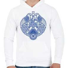 PRINTFASHION Siklód címer 1 - Férfi kapucnis pulóver - Fehér