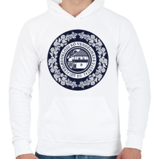 PRINTFASHION siklód  kő panzió - Férfi kapucnis pulóver - Fehér