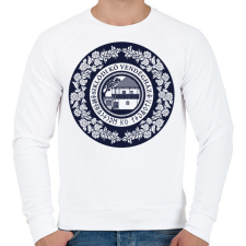 PRINTFASHION siklód  kő panzió - Férfi pulóver - Fehér férfi pulóver, kardigán