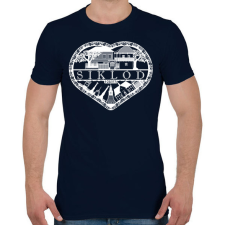 PRINTFASHION siklód sziv - Férfi póló - Sötétkék férfi póló