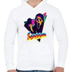 PRINTFASHION Sikoly - Férfi kapucnis pulóver - Fehér