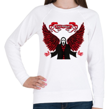 PRINTFASHION Sikoly - Gerappa - Női pulóver - Fehér női pulóver, kardigán