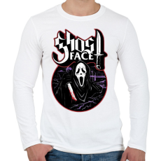 PRINTFASHION Sikoly - ghost face - Férfi hosszú ujjú póló - Fehér
