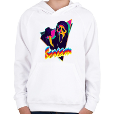 PRINTFASHION Sikoly - Gyerek kapucnis pulóver - Fehér gyerek pulóver, kardigán