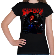 PRINTFASHION Sikoly - Scream - Női póló - Fekete