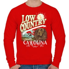 PRINTFASHION Síkság - Férfi pulóver - Piros férfi pulóver, kardigán